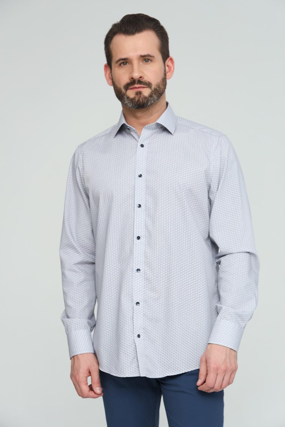 Рубашка Venti с принтом серый