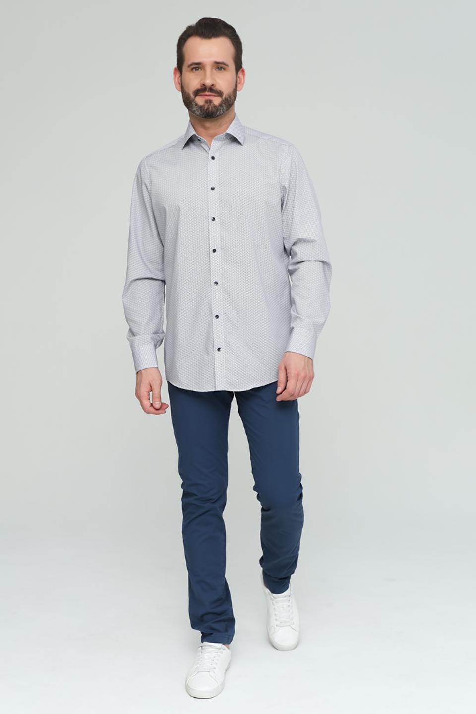 Рубашка Venti с принтом серый