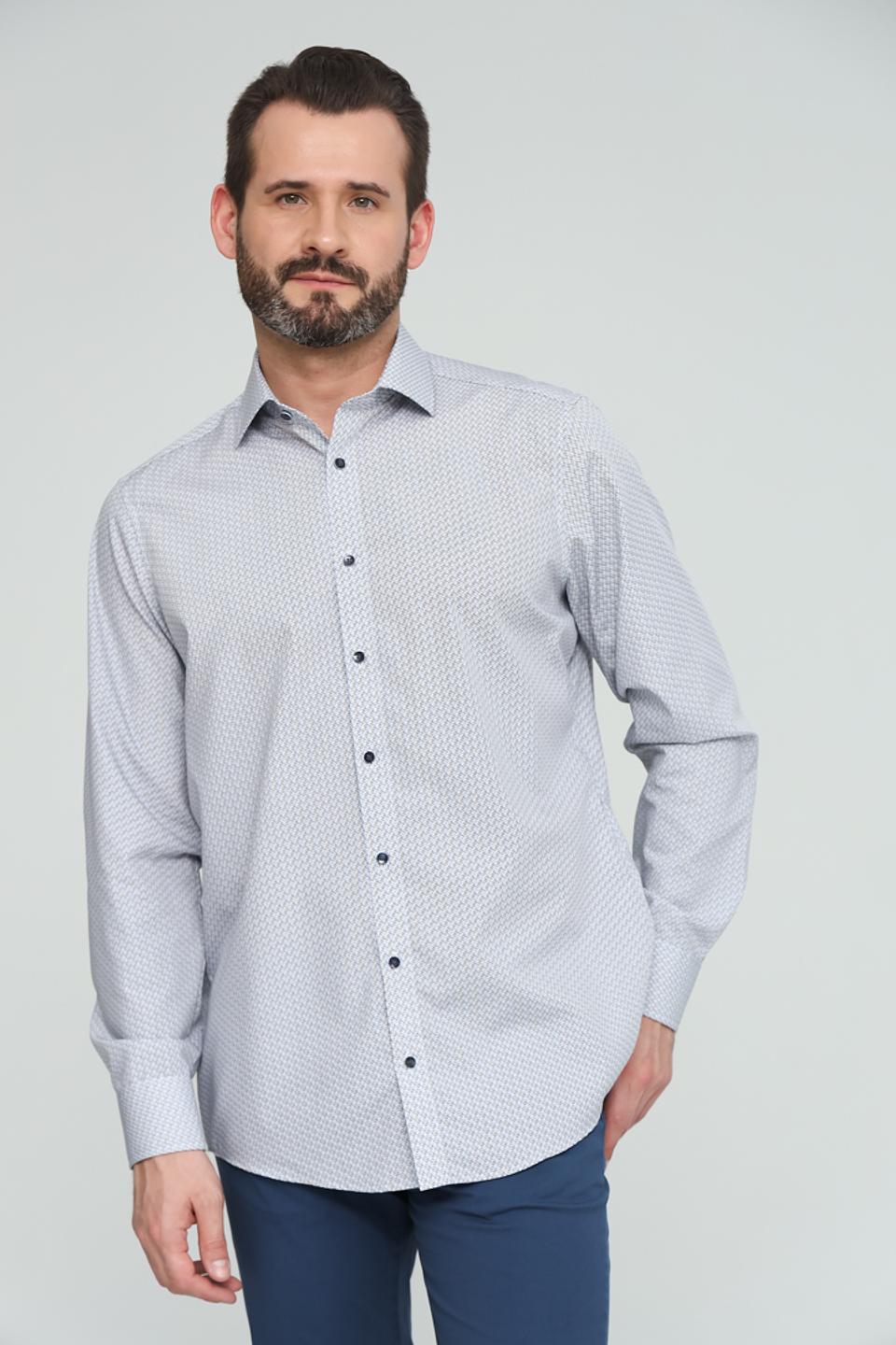 Рубашка Venti с принтом серый