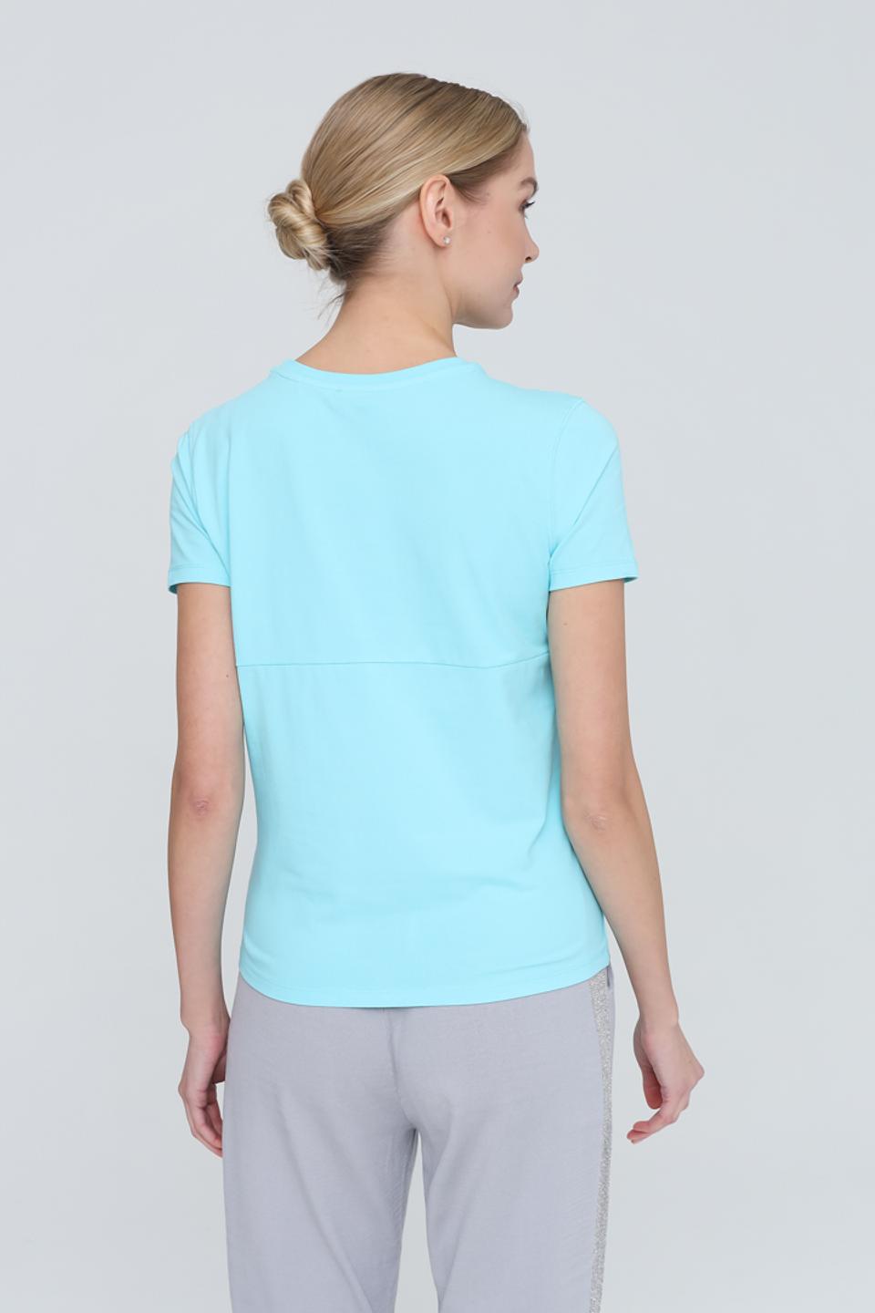 Футболка Pezzo с треугольником бирюзовая