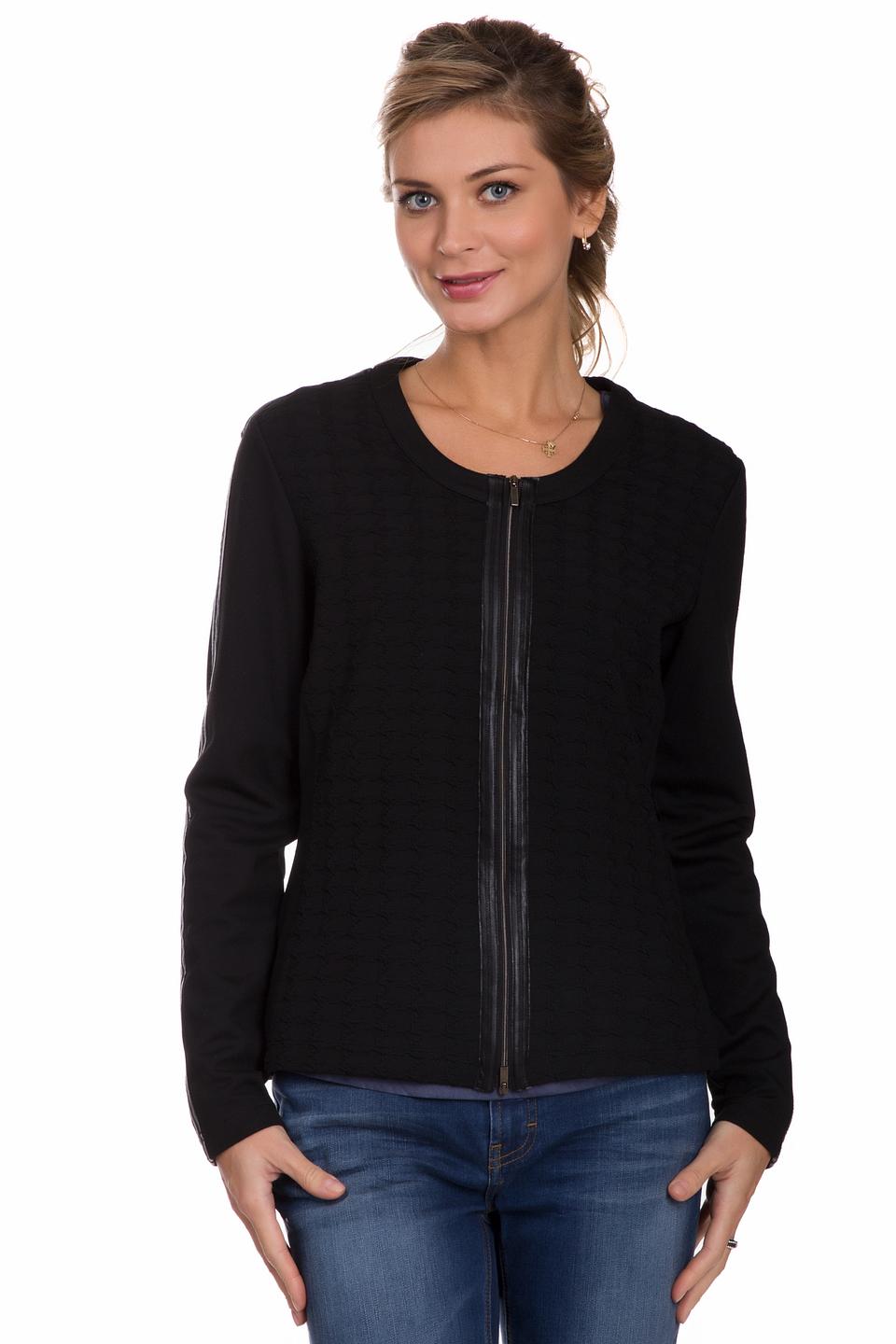 Чёрный жакет Gerry Weber с кожаными вставками