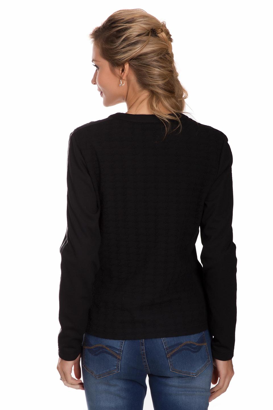 Чёрный жакет Gerry Weber с кожаными вставками