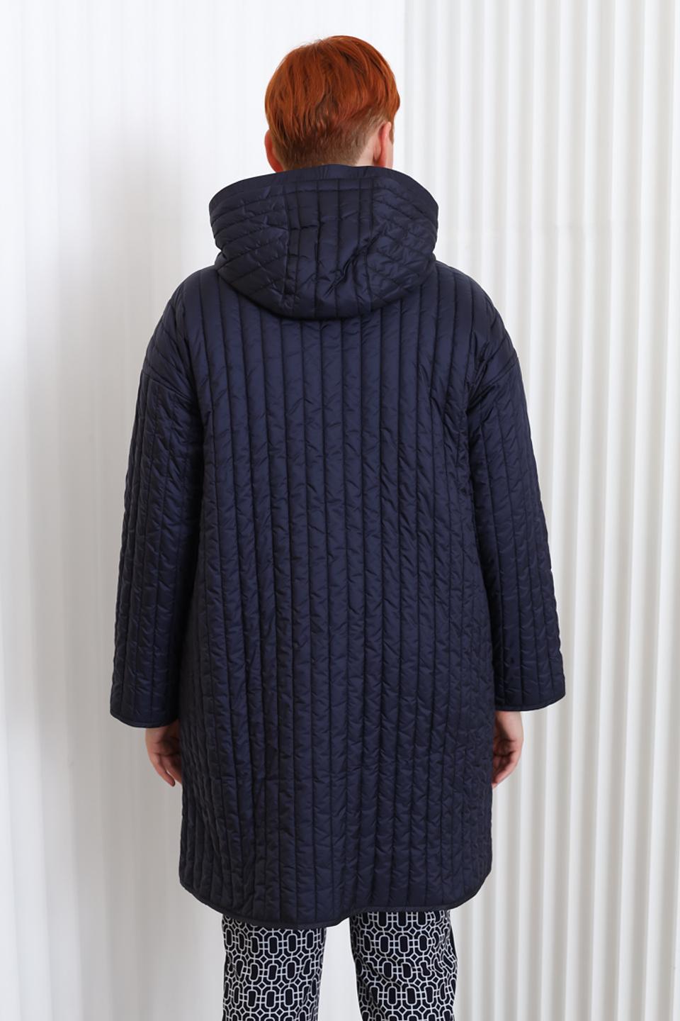 Пальто Pezzo стеганое синее