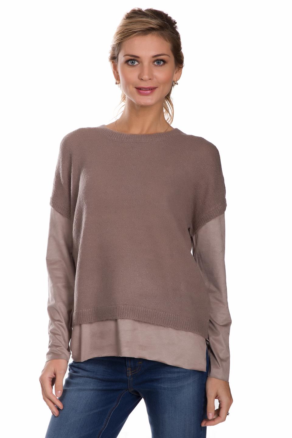 Пуловер Via Appia двухслойный бежевый