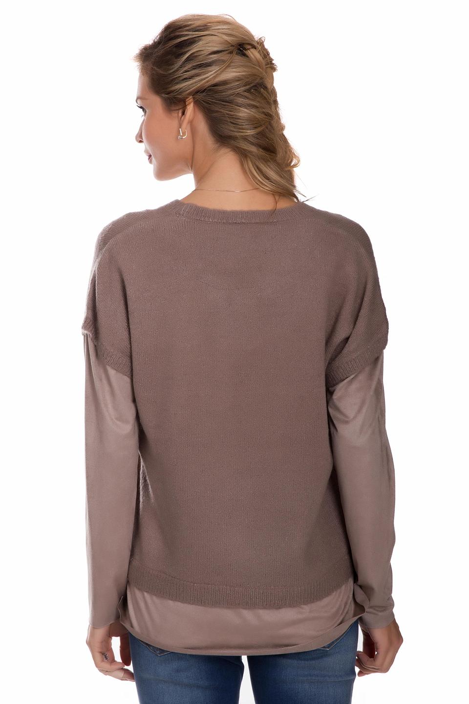 Пуловер Via Appia двухслойный бежевый