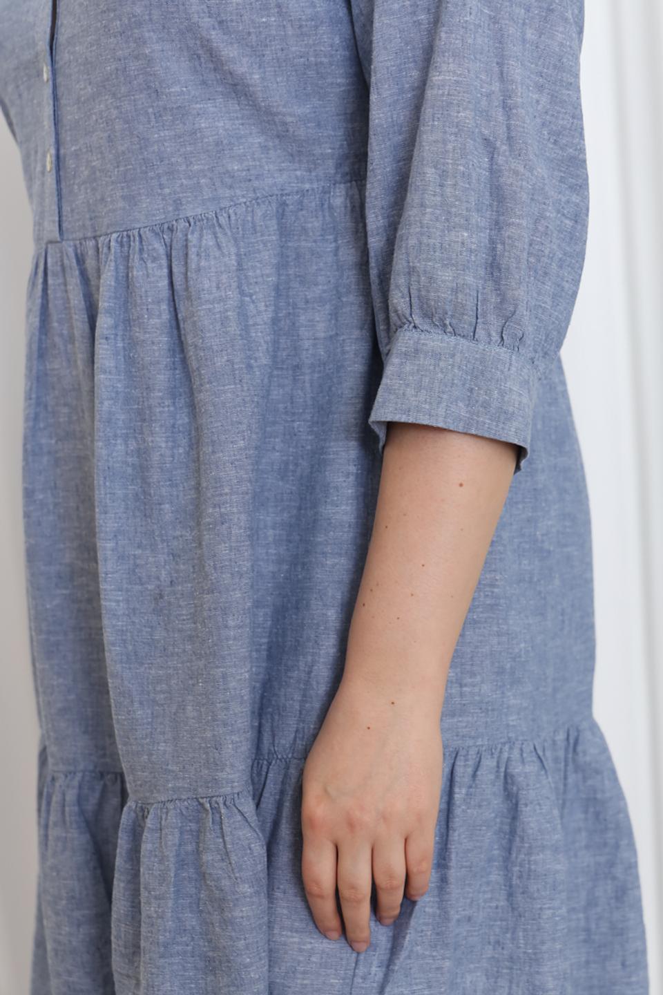 Платье Miss Via приталенное голубое