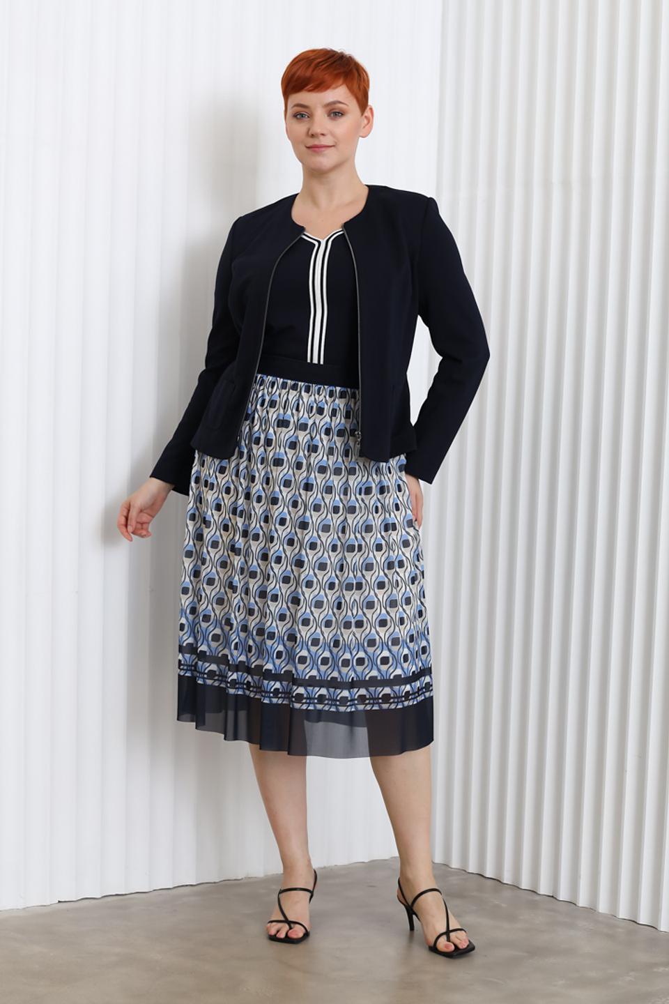 Жакет Lebek с молнией темно-синий