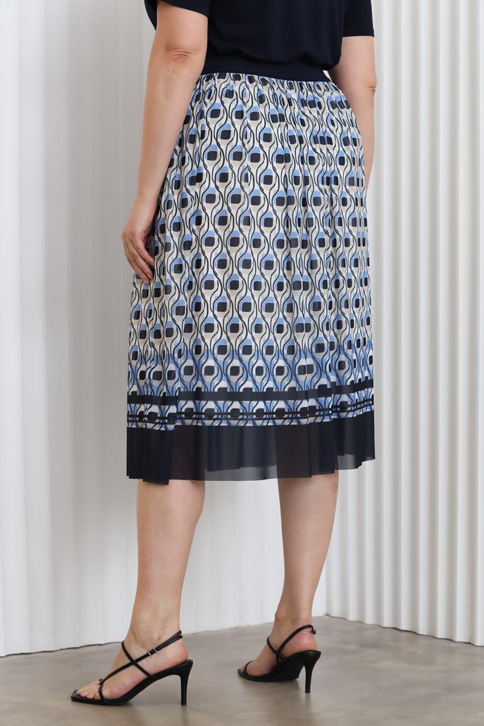 Юбка Lebek с принтом и воланом