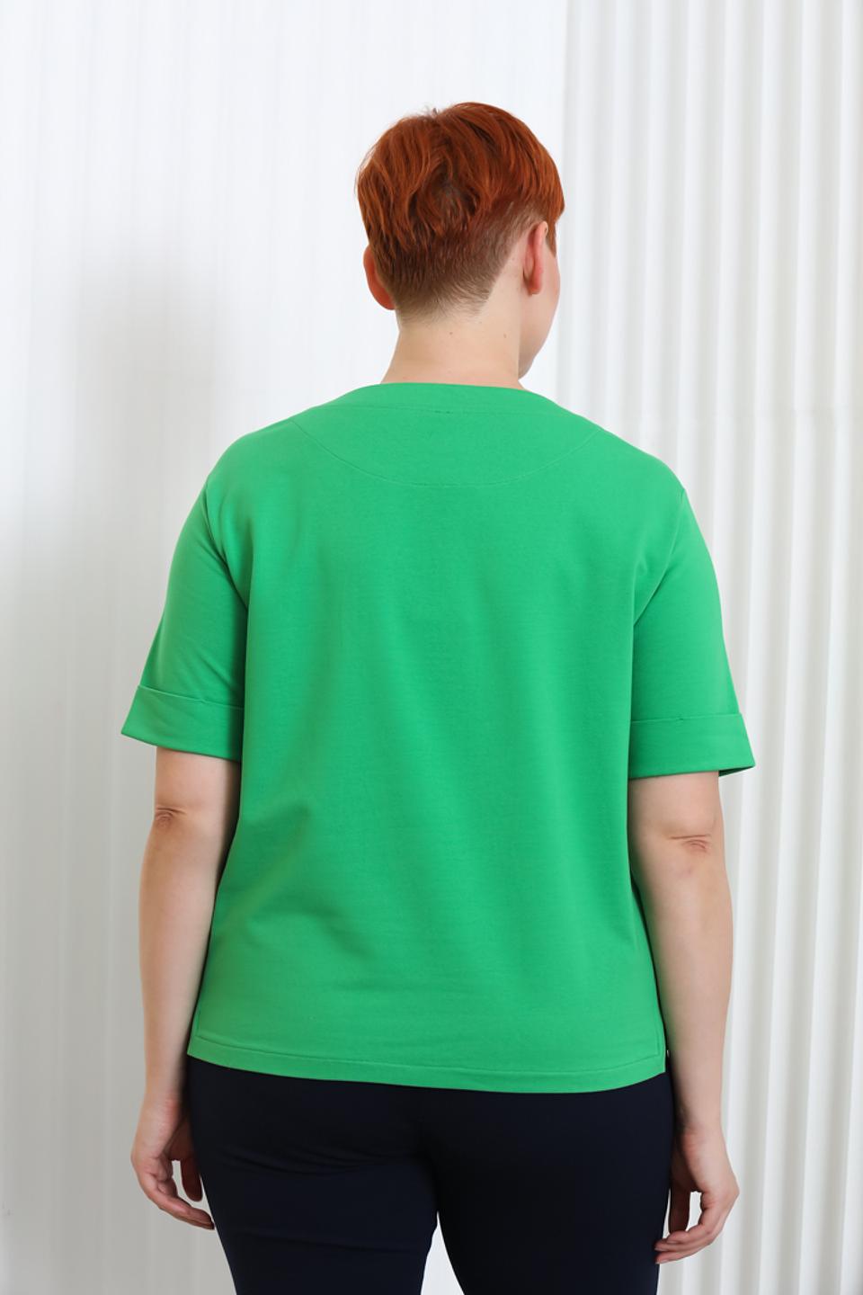 Футболка Rabe collection с принтом, зелёная