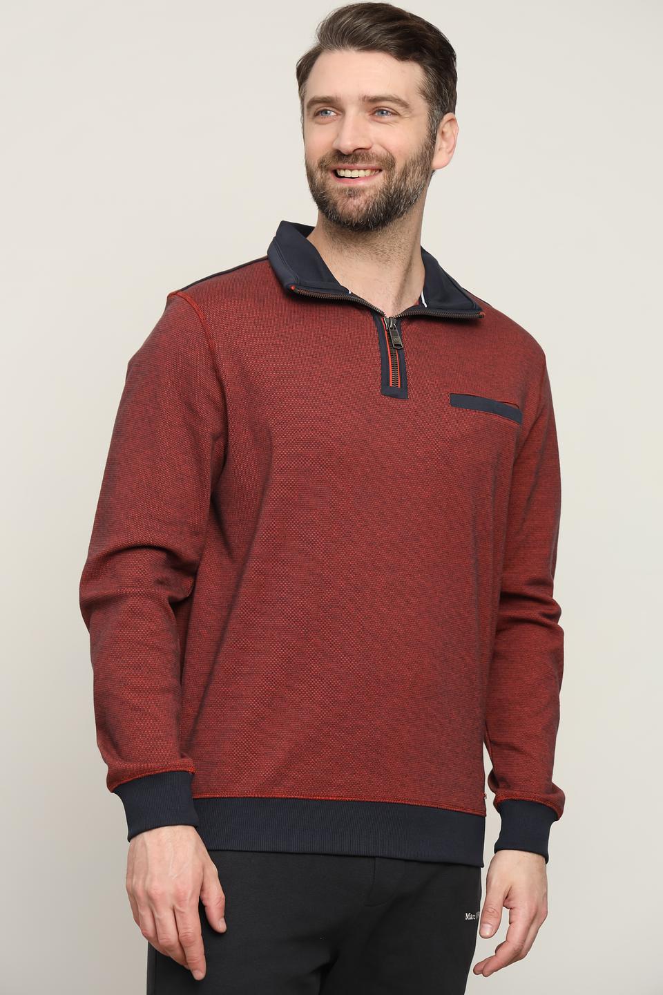 Джемпер Casa Moda с молнией терракотовый