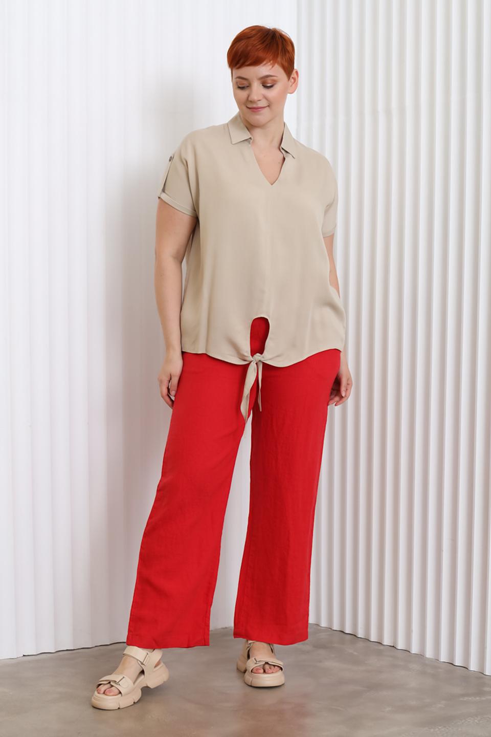 Блуза Lisa Campione бежевая с завязкой