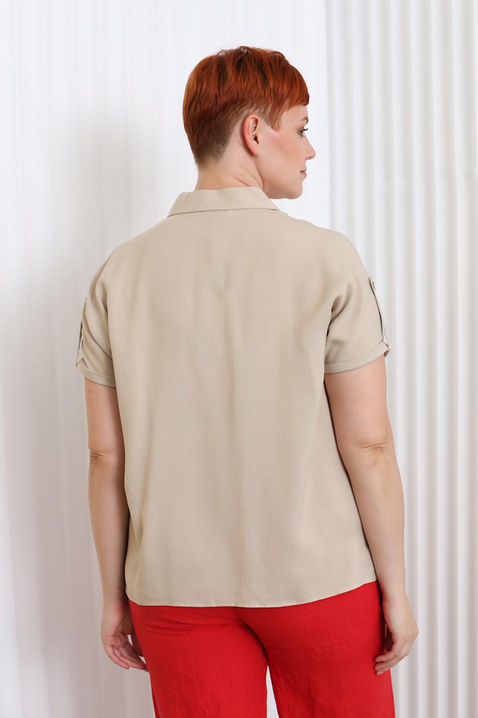 Блуза Lisa Campione бежевая с завязкой