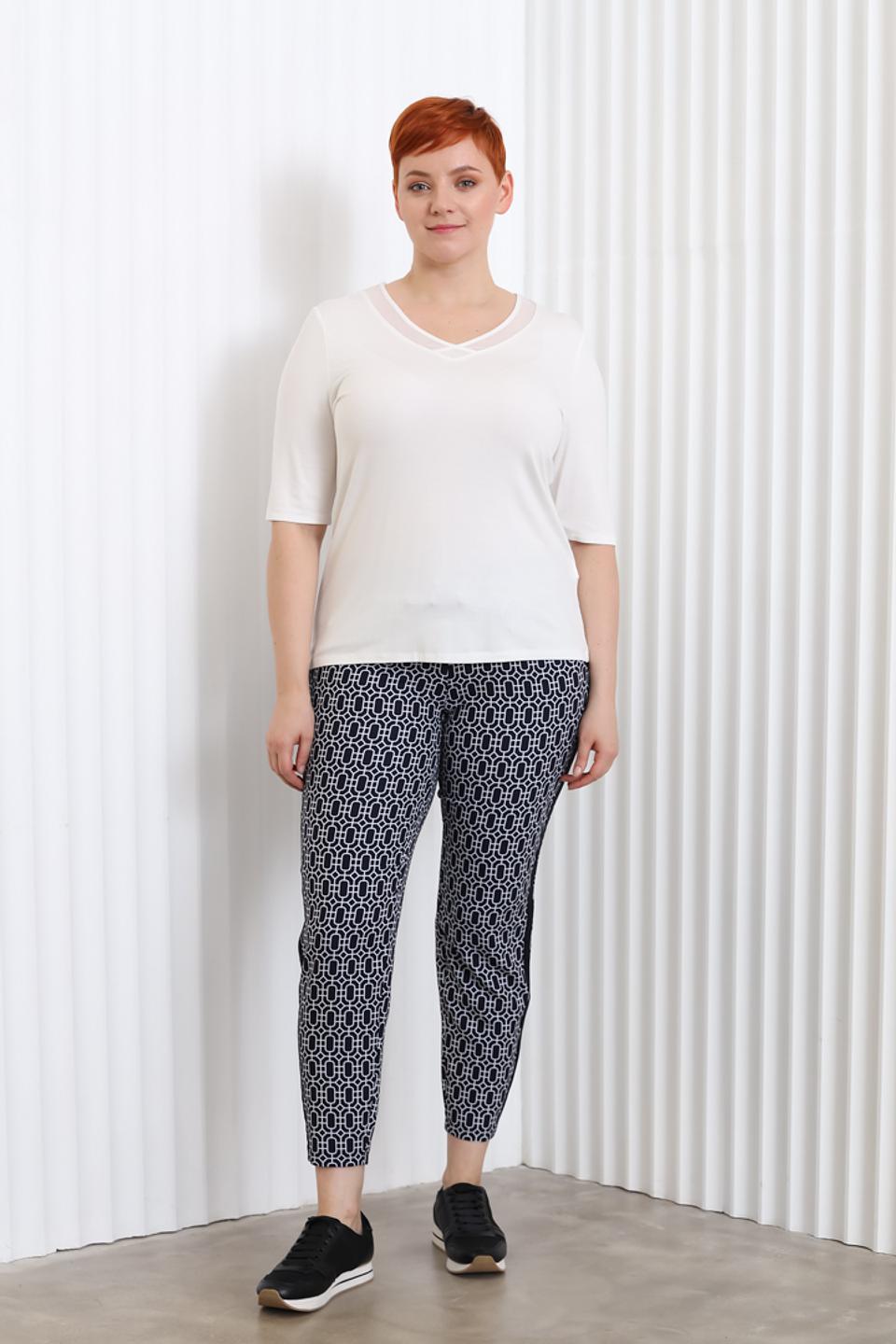 Блуза Lebek с сетчатой вставкой