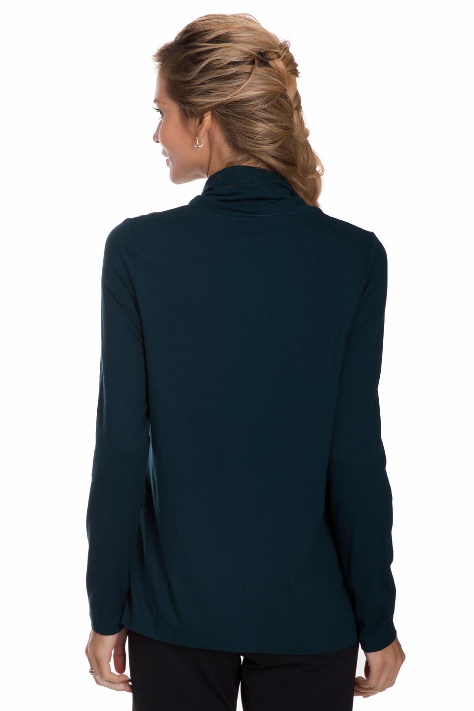 Блуза Lebek с цветочным принтом, бирюзовая