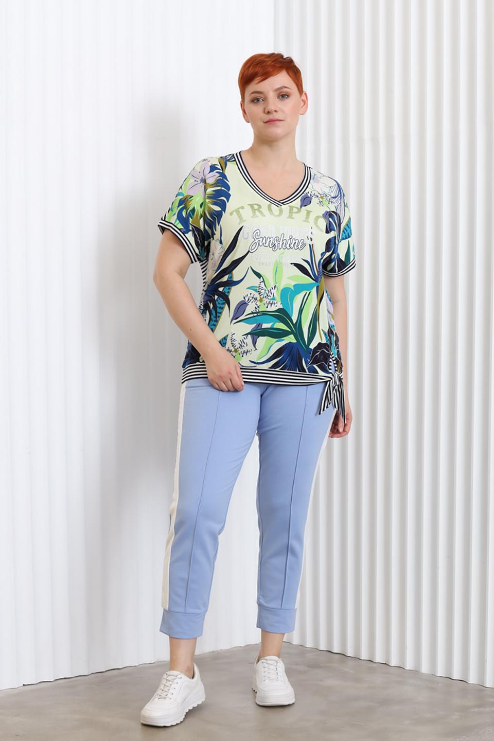 Блуза Via Appia с тропическим принтом