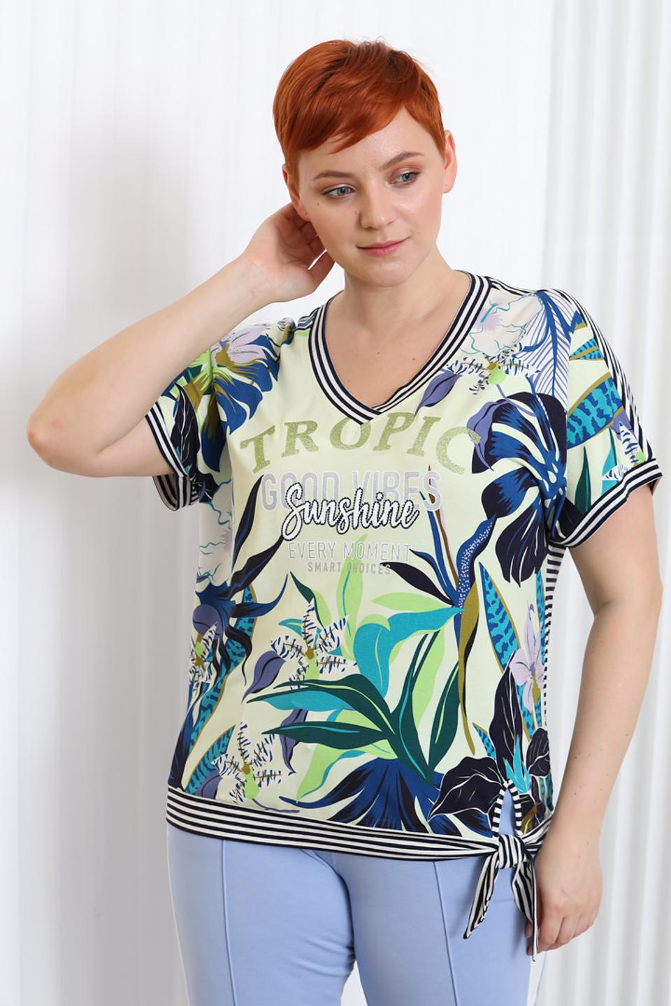 Блуза Via Appia с тропическим принтом