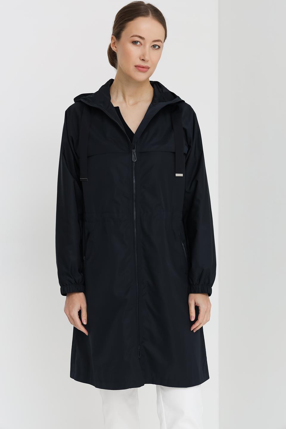Плащ Pezzo чёрный с капюшоном