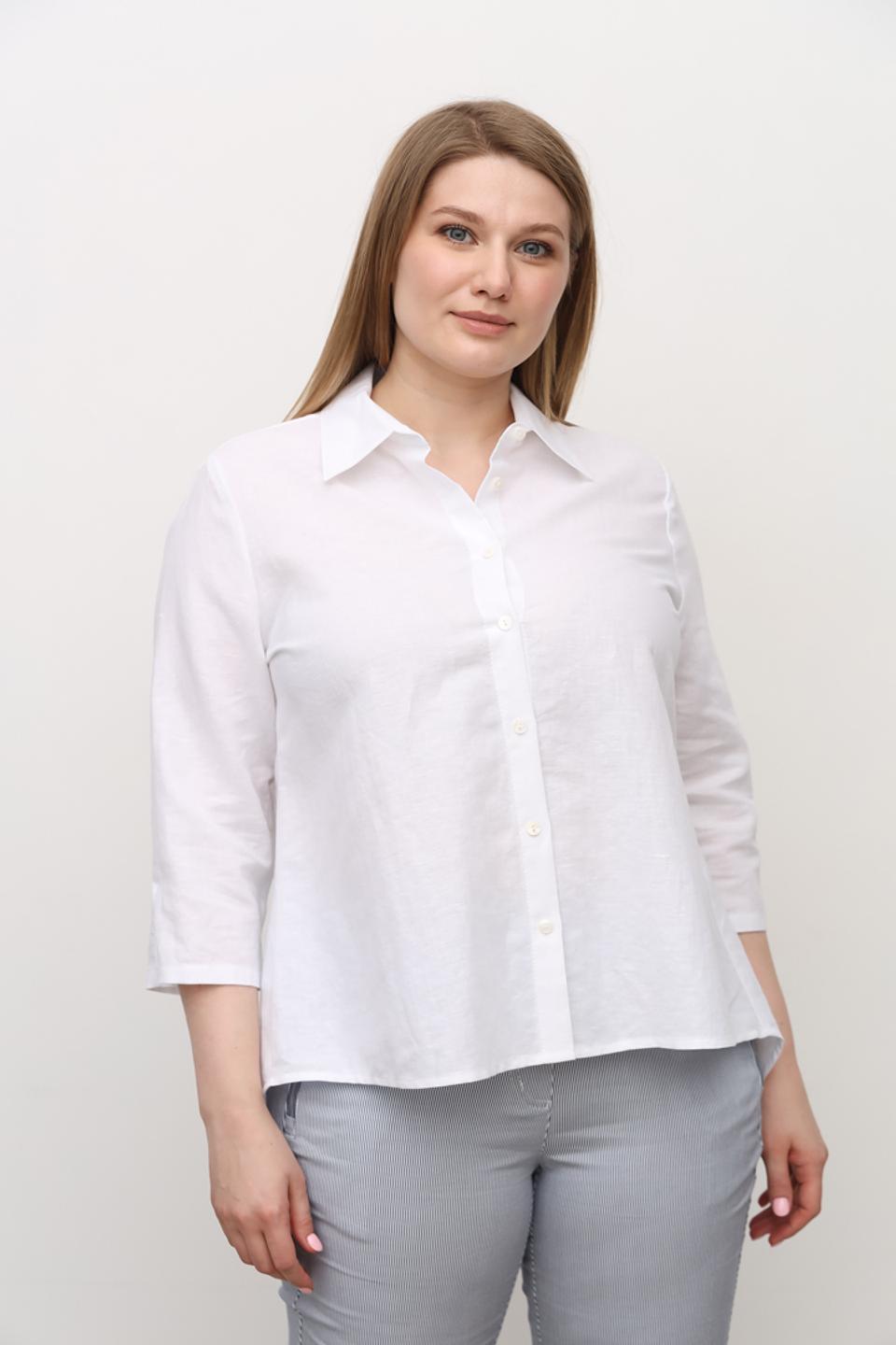 Рубашка Sommer mann белая с 3/4 рукавом