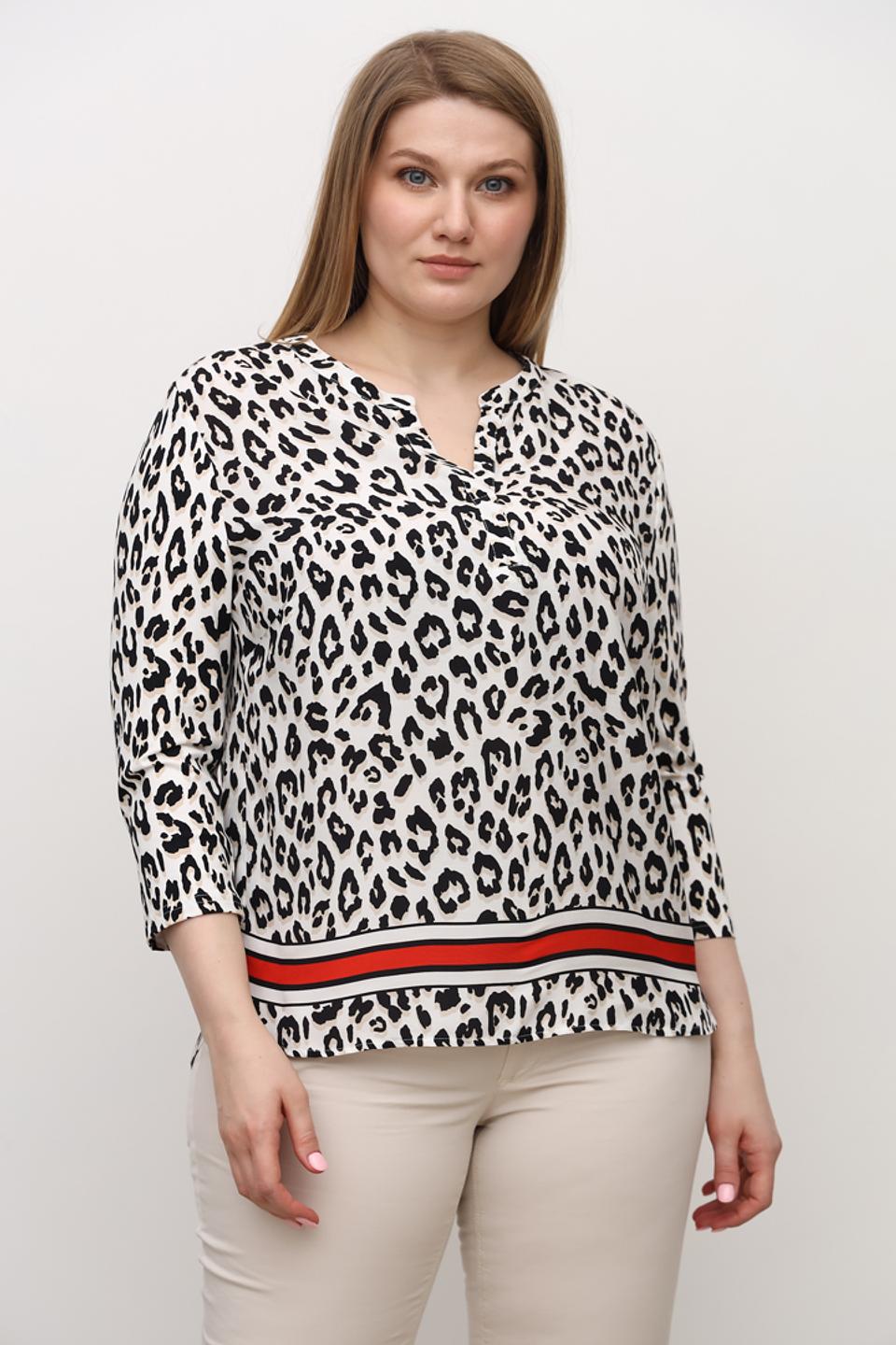 Блуза Frank Walder леопард с полосками