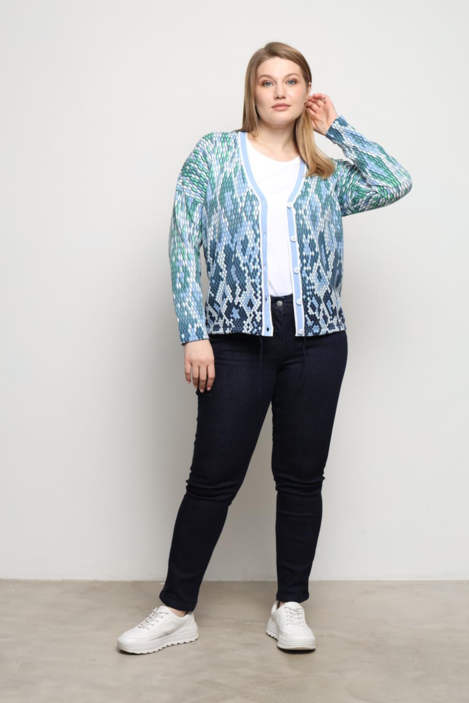 Кардиган Olsen с узором голубой