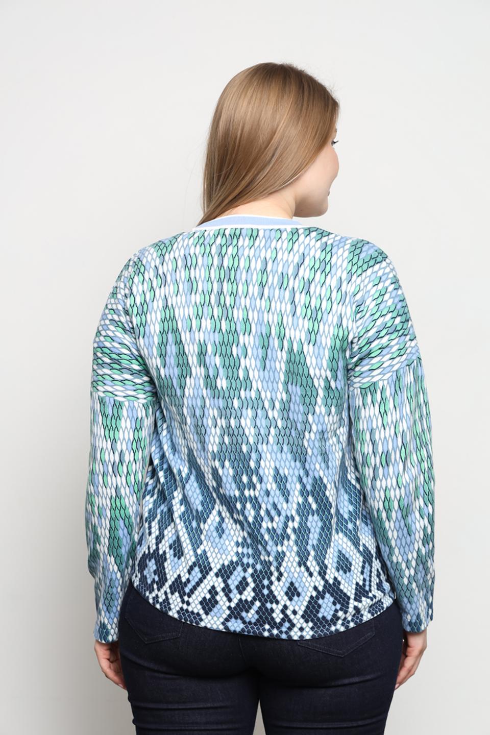 Кардиган Olsen с узором голубой