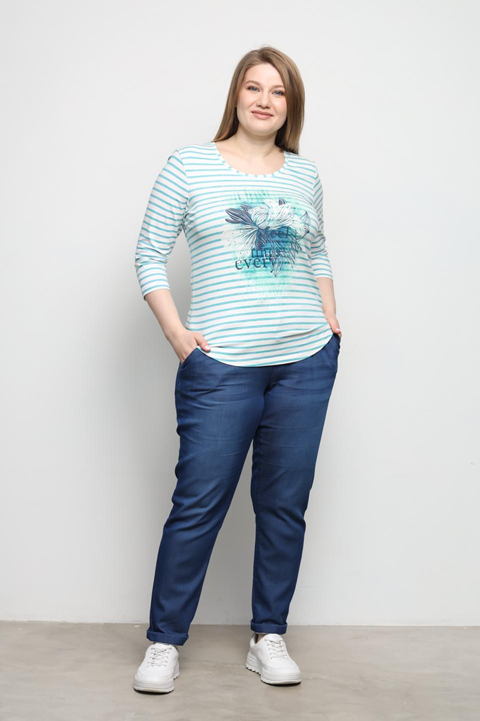 Джинсы Olsen с резинкой синие