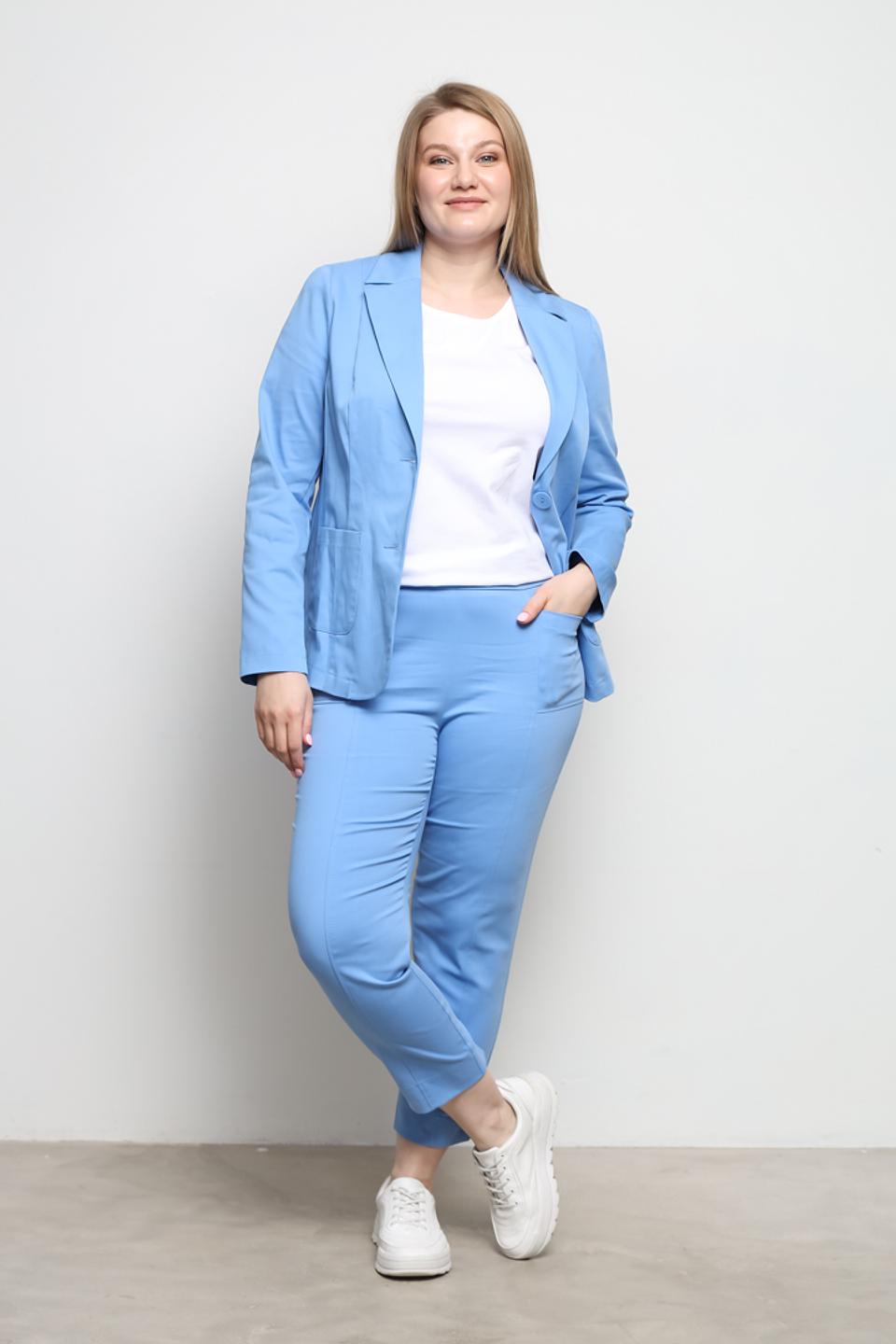 Жакет Frank Walder голубой приталенный