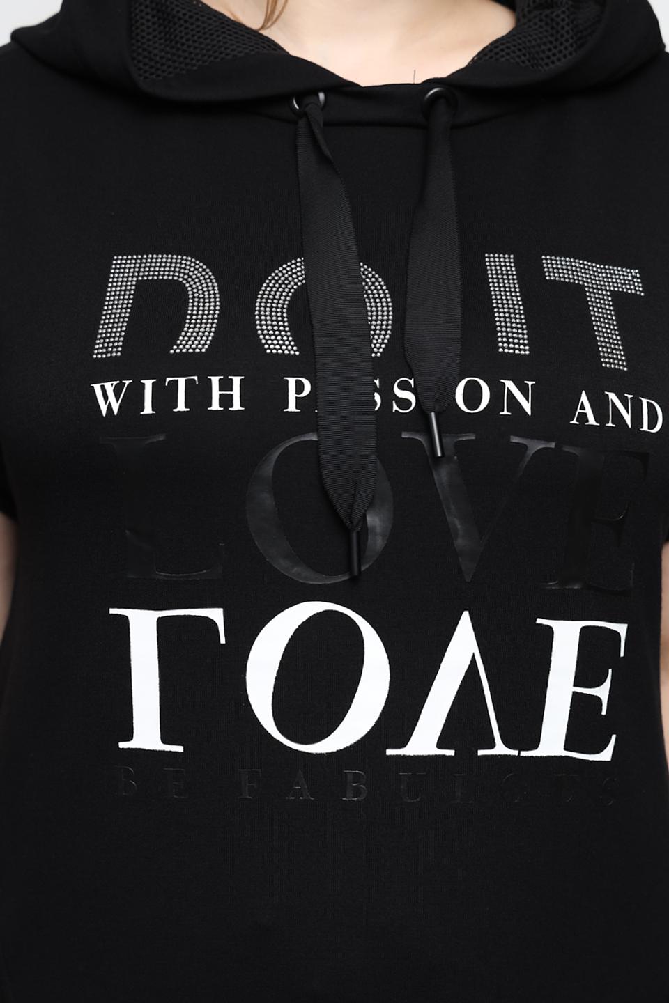 Пуловер Via Appia с принтом чёрный