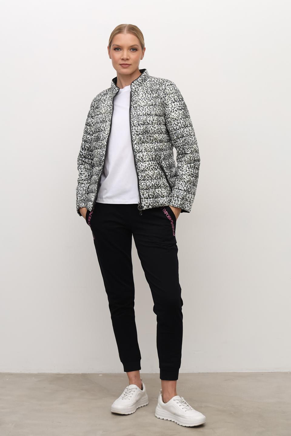 Куртка Lebek с леопардовым принтом