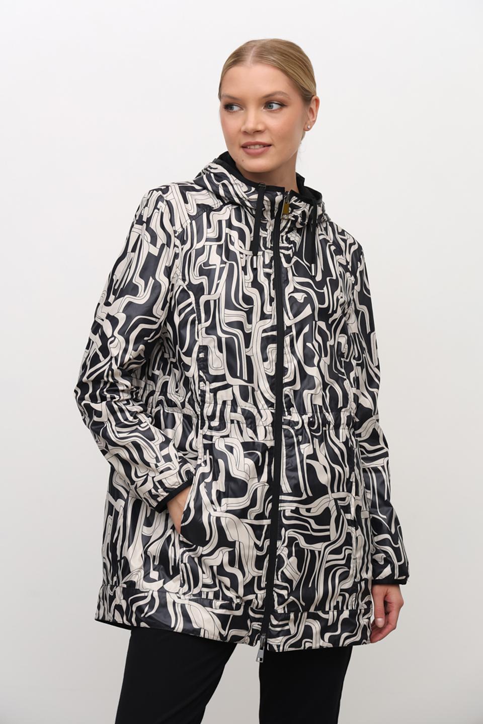 Плащ Barbara Lebek чёрный с капюшоном