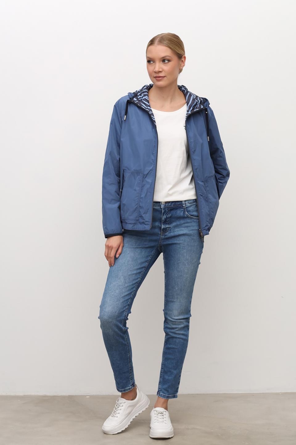 Куртка Lebek синяя с капюшоном