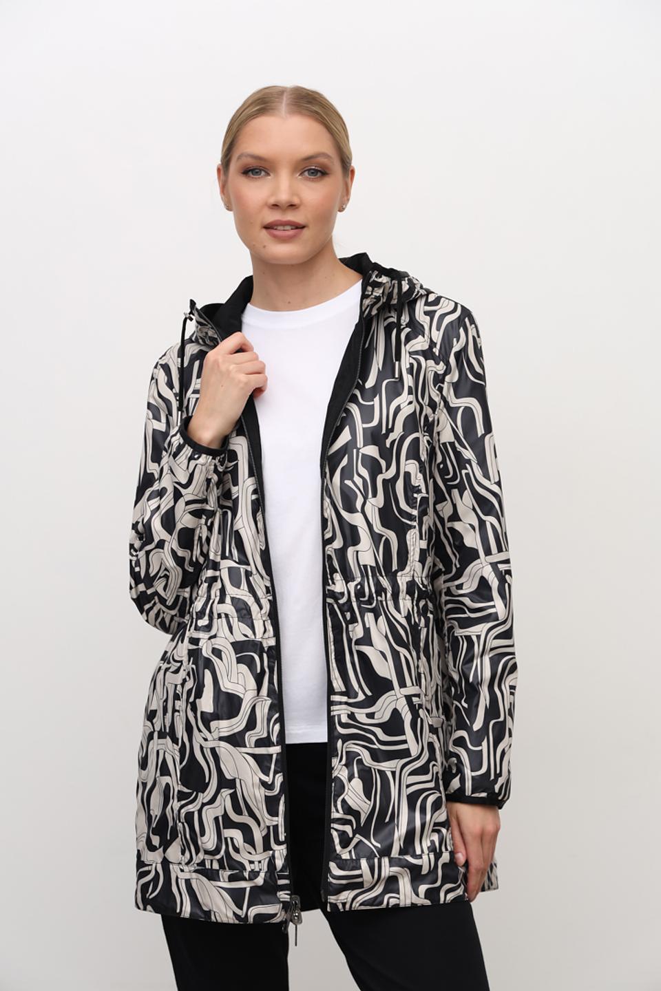 Плащ Barbara Lebek чёрный с капюшоном