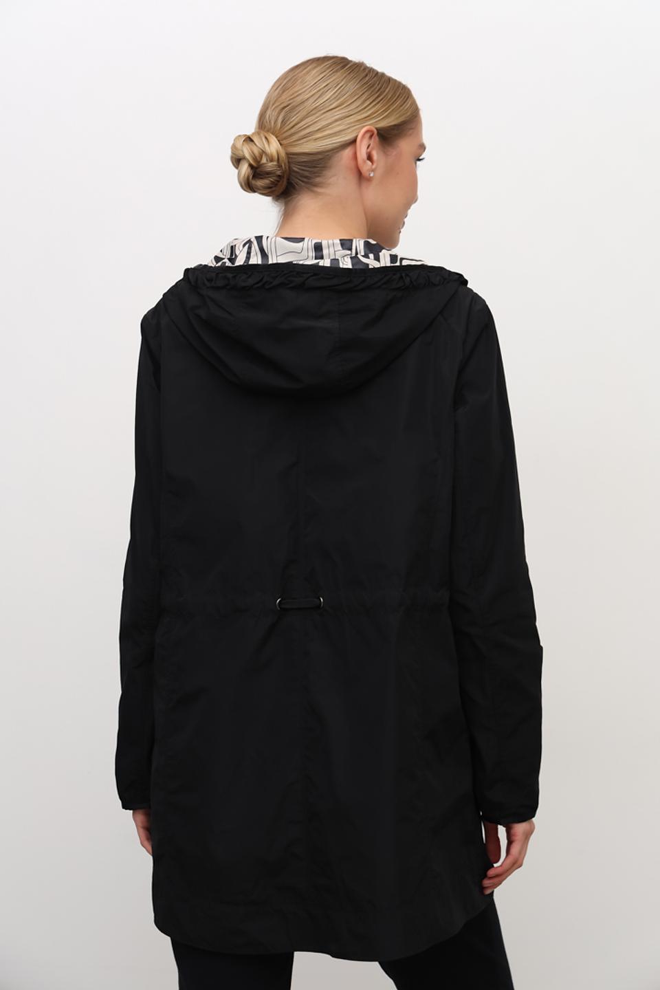 Плащ Barbara Lebek чёрный с капюшоном