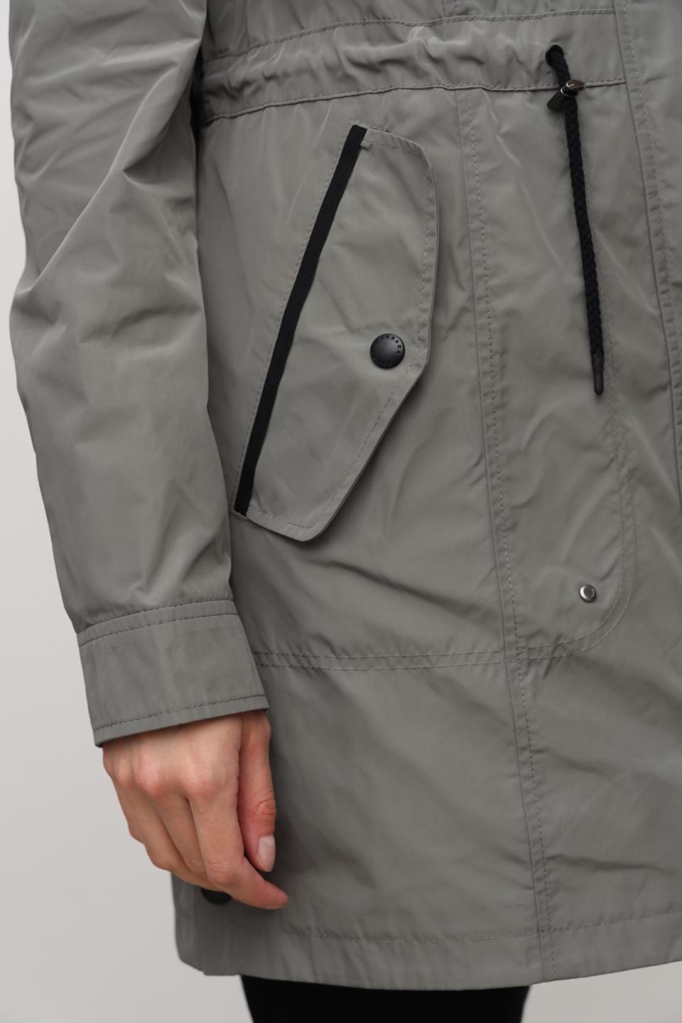 Плащ Lebek серый с капюшоном