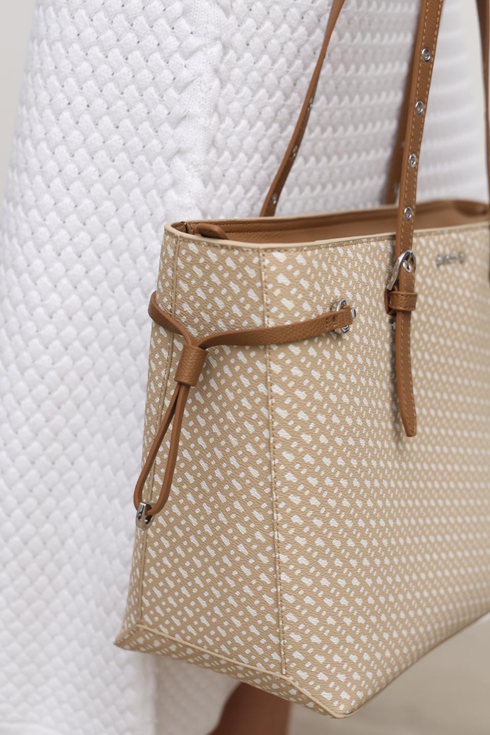 Сумка Boss Black с узором бежевый