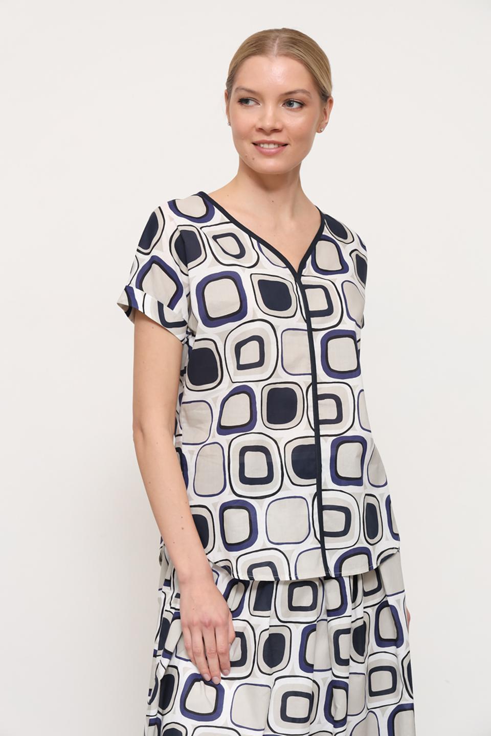 Блуза Sommer mann в геометрический принт