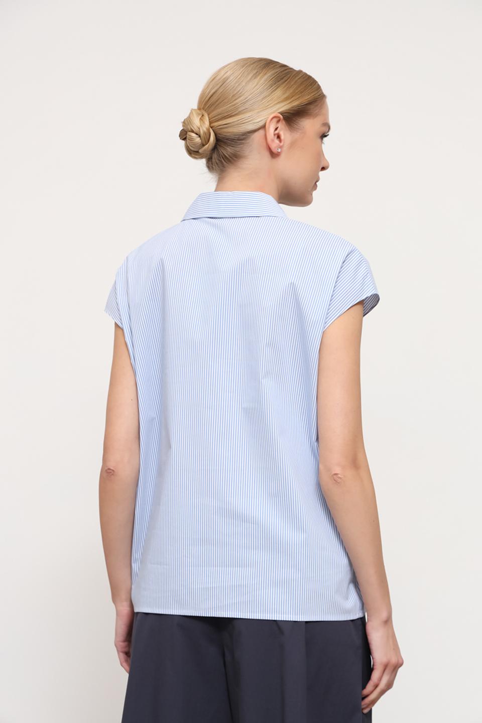 Рубашка Apart с рюшами голубая