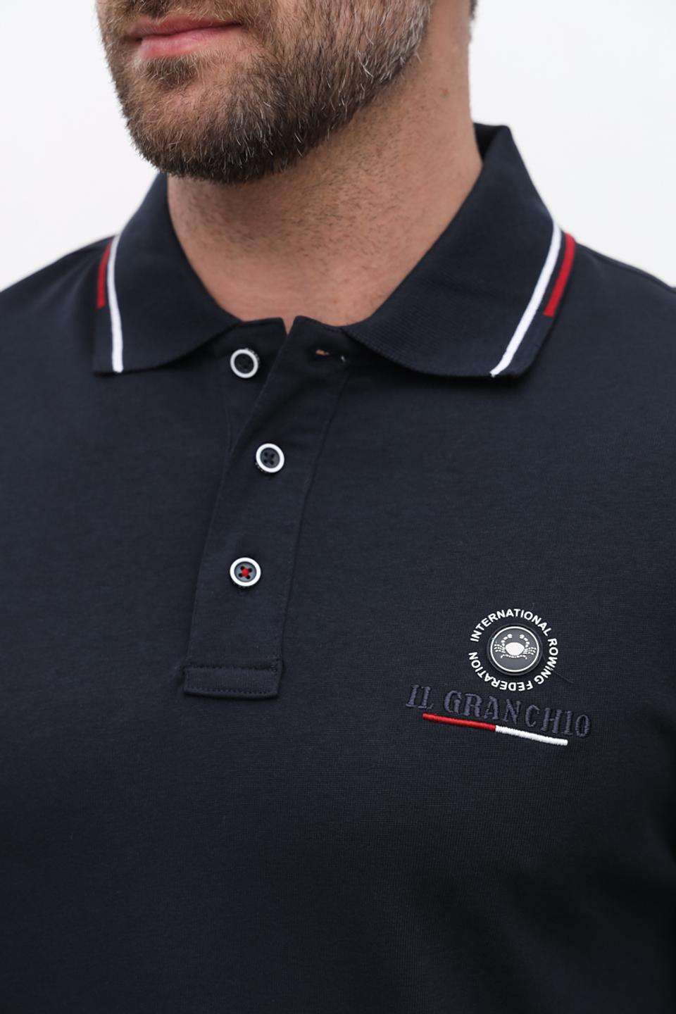 Поло Granchio с логотипом тёмно-синее