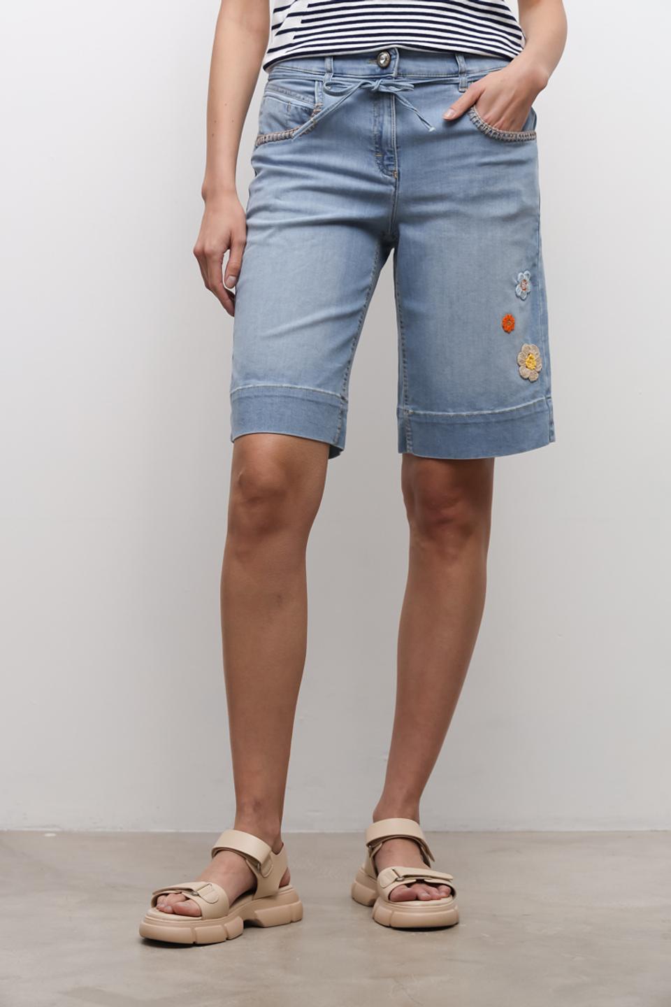 Шорты Zerres с вышивкой голубые