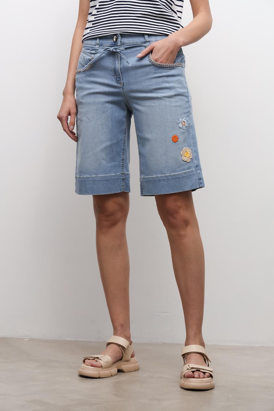 Шорты Zerres с вышивкой голубые