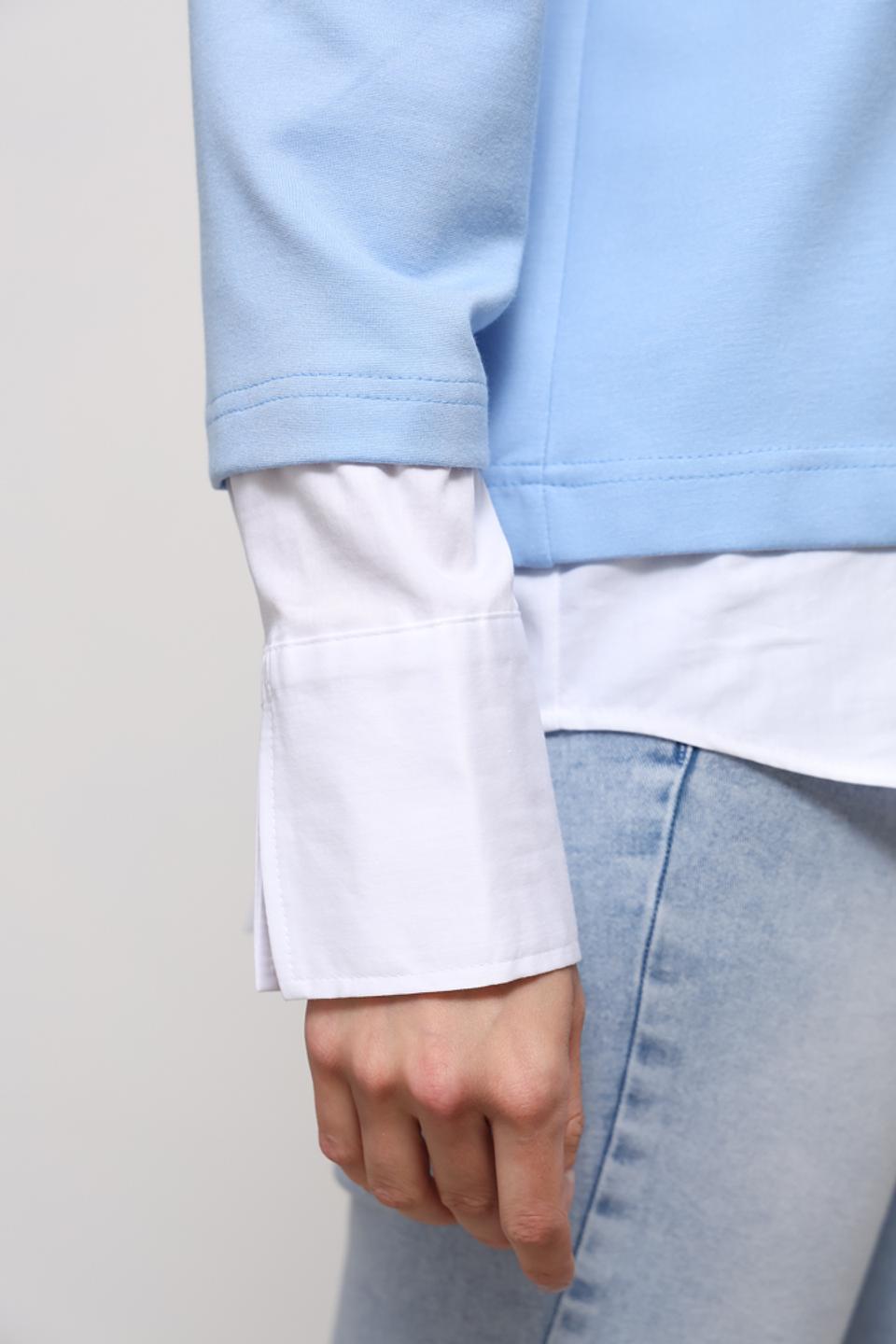 Пуловер SE Stenau голубой с декором