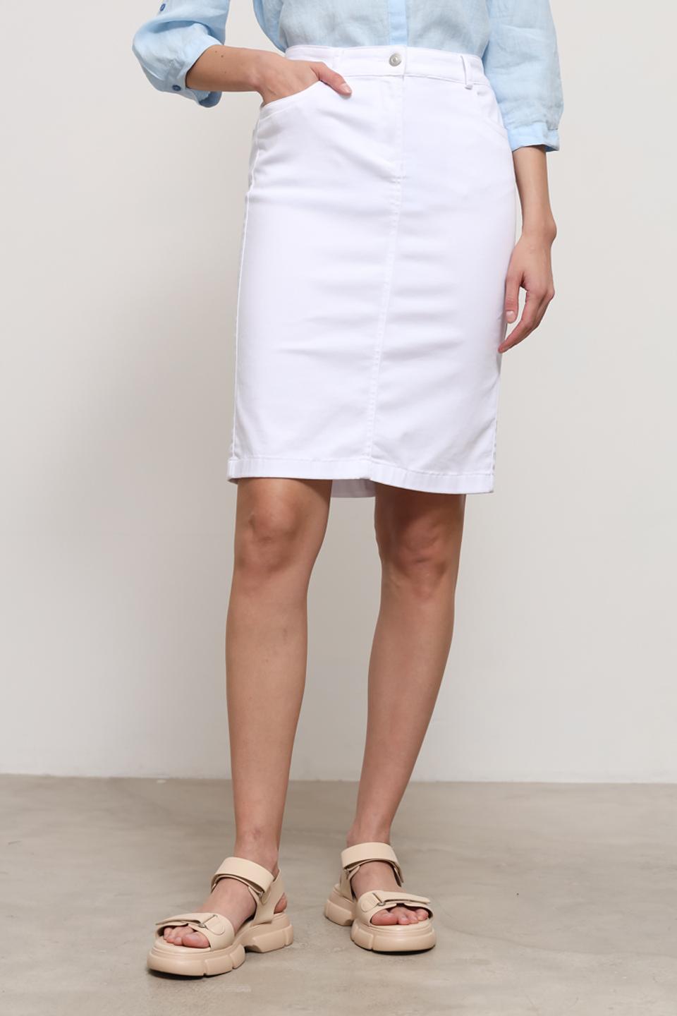 Юбка Sommer mann джинсовая белая