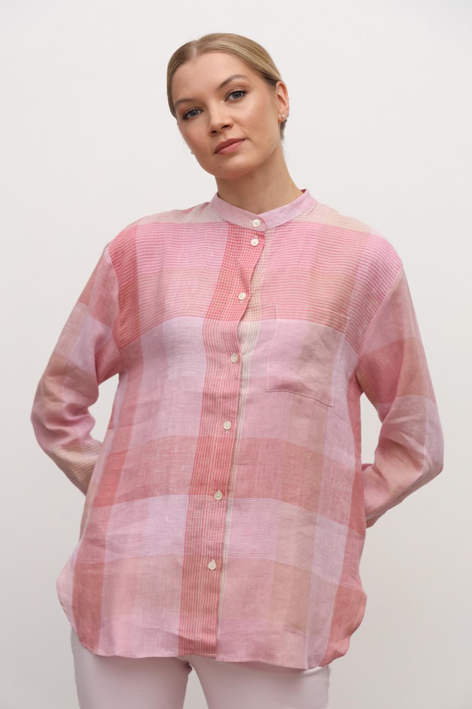 Рубашка Maerz в клетку розовая