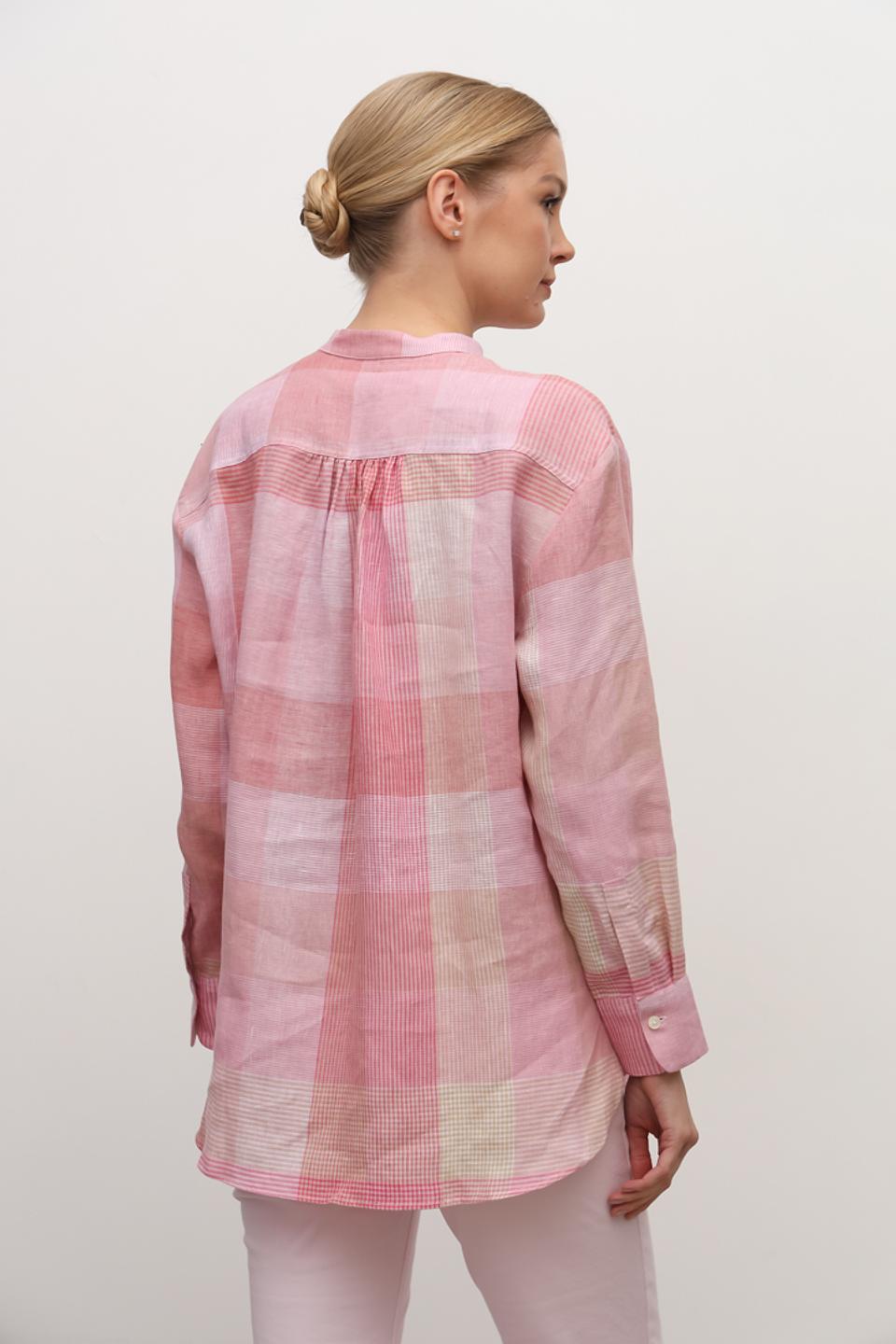 Рубашка Maerz в клетку розовая