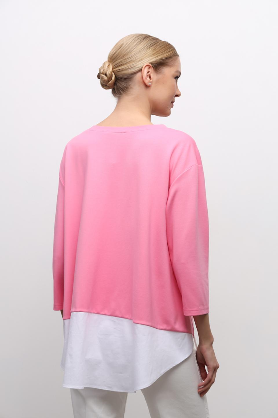 Пуловер SE Stenau розовый с принтом