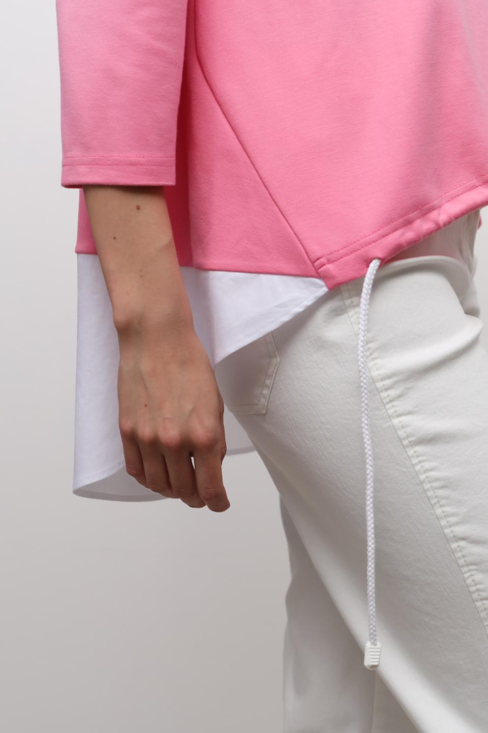 Пуловер SE Stenau розовый с принтом