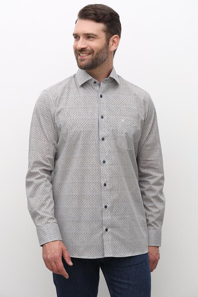 Рубашка Casa Moda с принтом серый