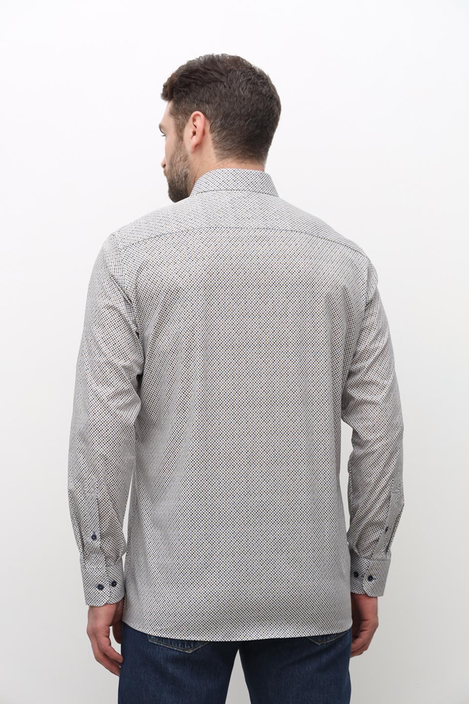 Рубашка Casa Moda с принтом серый