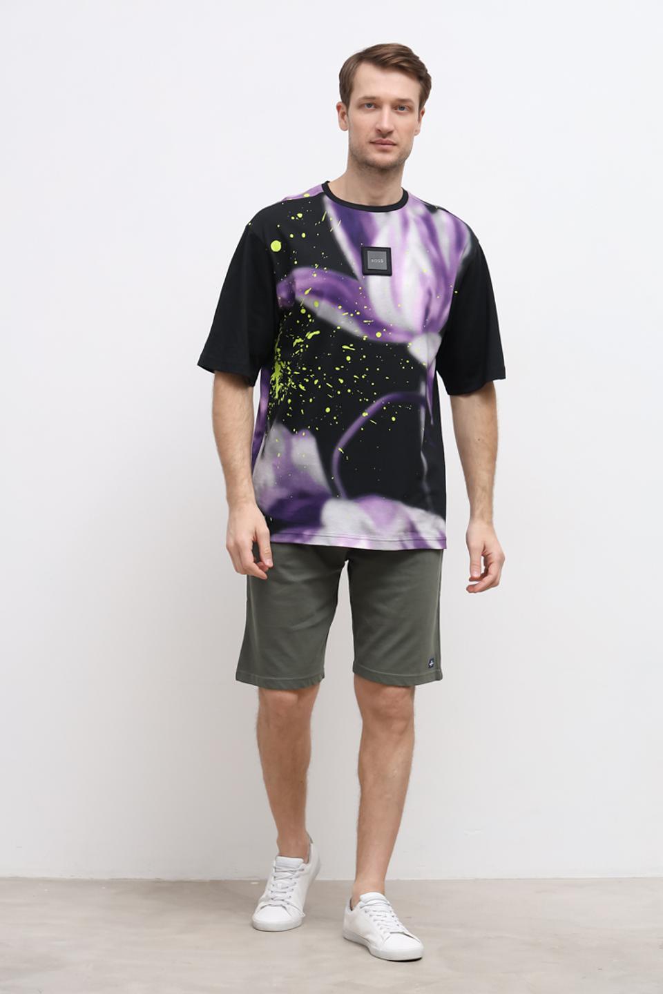 Футболка Boss Green с принтом чёрная