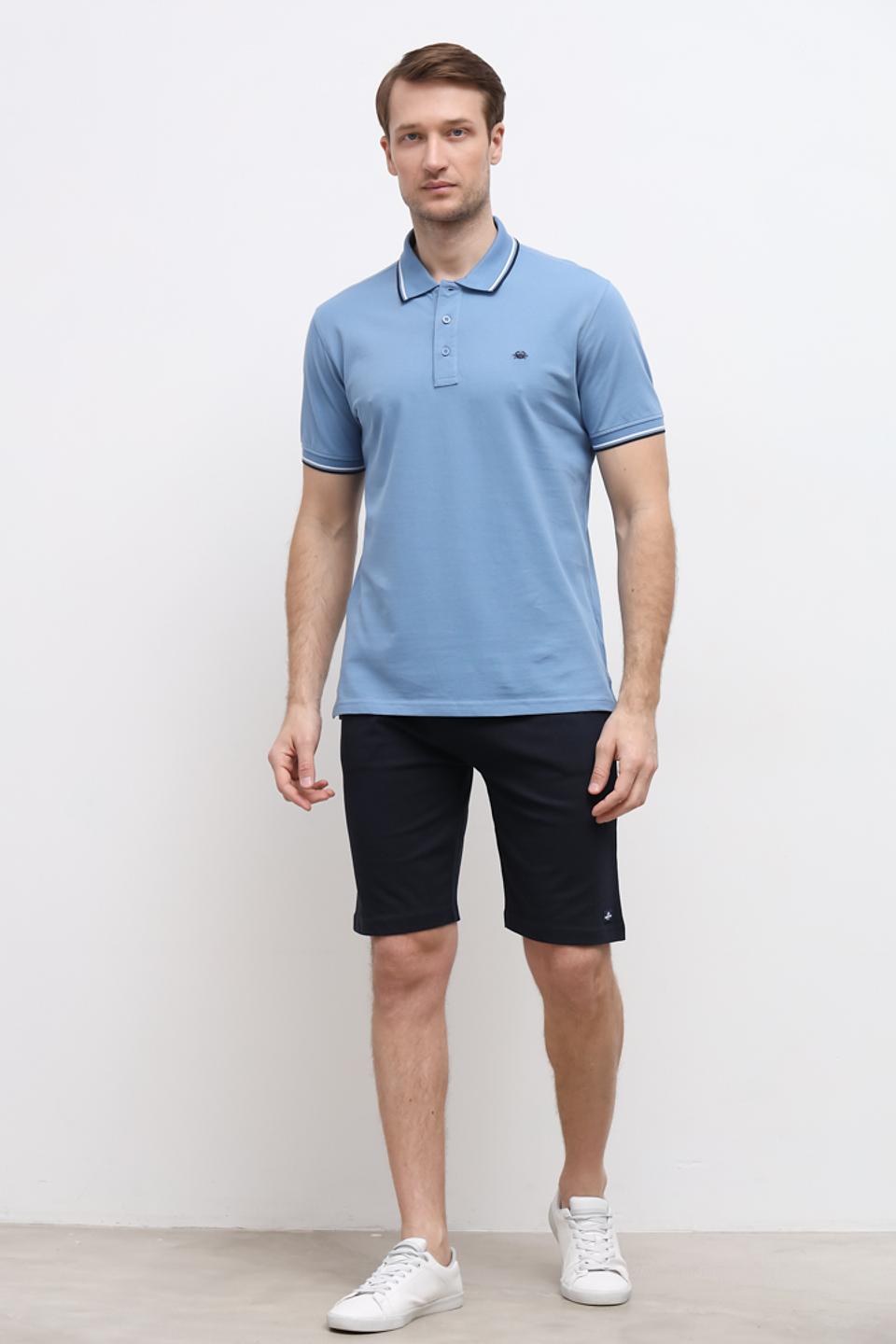 Поло Granchio с полоской голубой